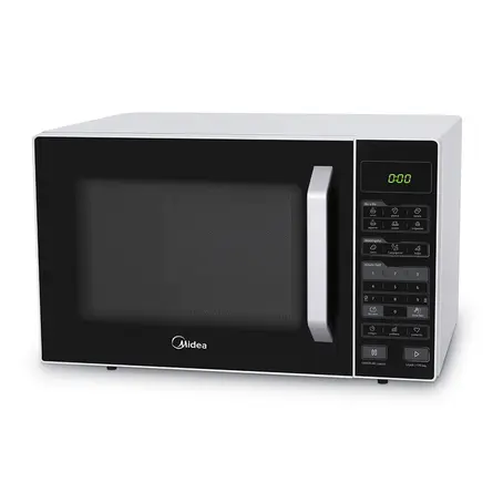 Micro-ondas 35 Litros Midea MXSA35P1 com Função Tira Odor e Limpa Fácil Branco/Preto 110V