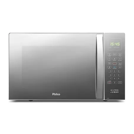 Micro-ondas 42 Litros Philco PMO42EB Função Tira Odor Limpa Fácil Branco com Porta Espelhada 110V