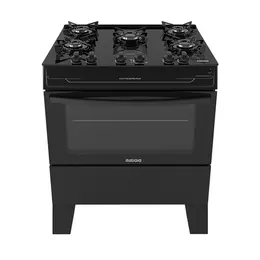 Fogão 5 Bocas a Gás Itatiaia Electra Glass Plus Mesa de Vidro Acendimento Automático Preto Fosco Bivolt