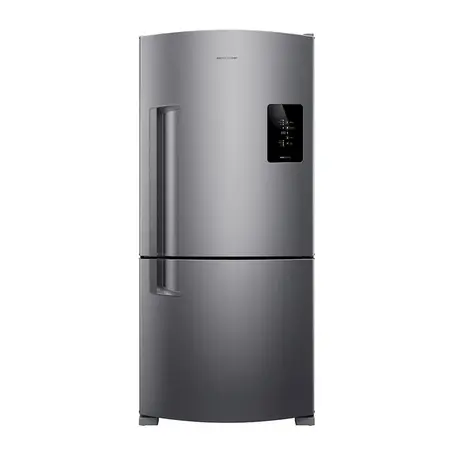 Geladeira Frost Free Brastemp 591 Litros BRE85MKANA Duplex Xpert Inverter Digital Smart Cold Inox 110V