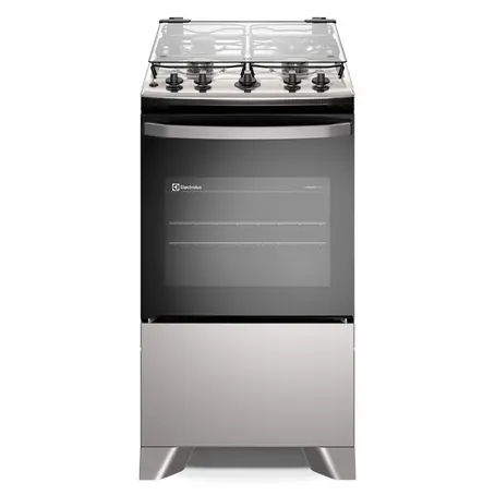 Fogão 4 Bocas à Gás Electrolux FE4IG Acendimento Automático Mesa de Inox PerfectCook Prata Bivolt