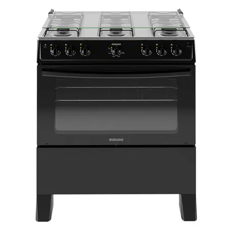 Fogão 6 Bocas à Gás Itatiaia Star New Acendimento Automático Limpa Fácil Preto Bivolt