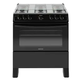 Fogão 6 Bocas à Gás Itatiaia Star New Acendimento Automático Limpa Fácil Preto Bivolt