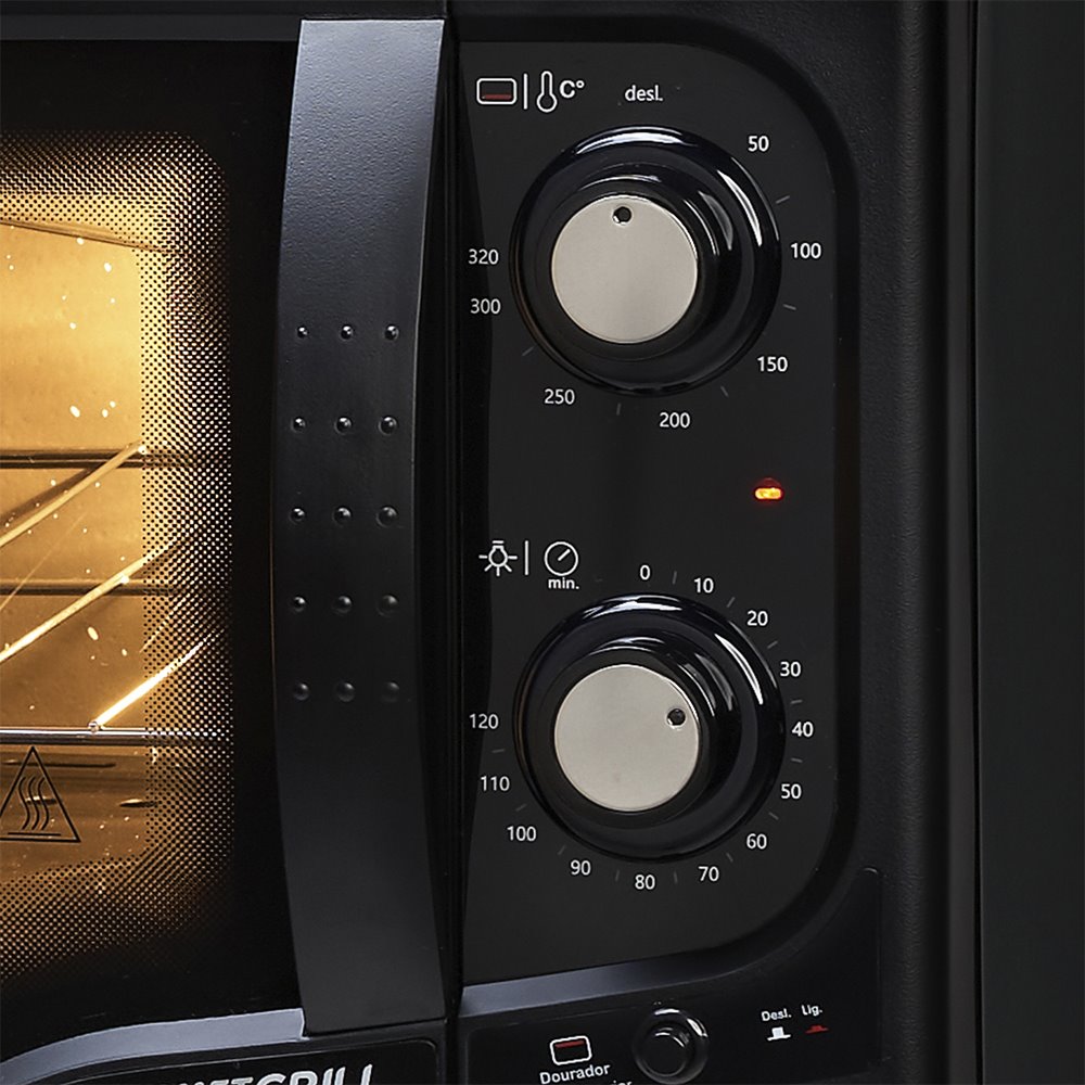 Forno Elétrico de Bancada 44 Litros Fischer Gourmet Grill Autolimpante ...