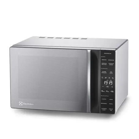 Micro-ondas 23 Litros Electrolux ME23S Efficient Prata/Preto com Porta Espelhada 110V