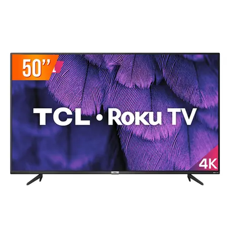 Smart TV LED 50" Ultra HD 4K TCL Roku 50RP620 Comando de Voz HDR 4 HDMI 1 USB  Wi-Fi