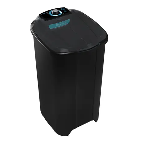 Tanquinho Newmaq 12,5 Kg com Lavagem por Turbilhonamento e Timer 9 Programas Preta 110V