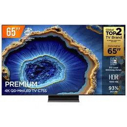 Smart TV QD Mini LED 65" Google TV Ultra HD 4K TCL C755 Comando de Voz HDR10+ 120Hz HDMI 2.1 VRR