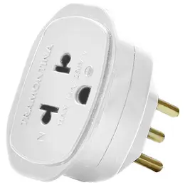 Adaptador Conversor 2P+T para Tomada NBR14136 10A 250V Branco TRAMONTINA