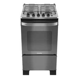 Fogão 4 Bocas a Gás Itatiaia Itachef com Mesa de Inox Acendimento Automático Reflecta Fumê Bivolt
