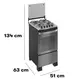 Fogão 4 Bocas a Gás Itatiaia Itachef com Mesa de Inox Acendimento Automático Reflecta Fumê Bivolt