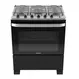 Fogão 5 Bocas a Gás Itatiaia Itachef com Mesa de Inox Acendimento Automático Preto Fosco Bivolt