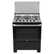 Fogão 5 Bocas a Gás Itatiaia Itachef com Mesa de Inox Acendimento Automático Preto Fosco Bivolt