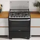 Fogão 5 Bocas a Gás Itatiaia Itachef com Mesa de Inox Acendimento Automático Preto Fosco Bivolt