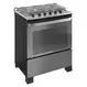 Fogão 5 Bocas a Gás Itatiaia Itachef com Mesa de Inox Acendimento Automático Reflecta Fumê Bivolt