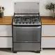 Fogão 5 Bocas a Gás Itatiaia Itachef com Mesa de Inox Acendimento Automático Reflecta Fumê Bivolt