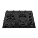 Cooktop 4 Bocas a Gás Itatiaia Itaplus com Tripla Chama e Mesa de Vidro Superautomático Preto Bivolt