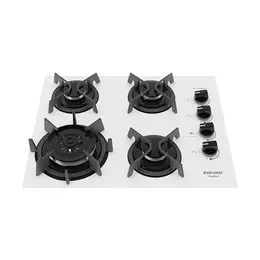 Cooktop 4 Bocas a Gás Itatiaia Itaplus com Tripla Chama e Mesa de Vidro Superautomático Branco Bivolt