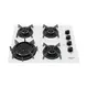Cooktop 4 Bocas a Gás Itatiaia Itaplus com Tripla Chama e Mesa de Vidro Superautomático Branco Bivolt
