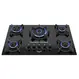 Cooktop 5 Bocas a Gás Itatiaia Itaplus com Tripla Chama e Mesa de Vidro Superautomático Preto Bivolt