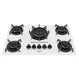 Cooktop 5 Bocas a Gás Itatiaia Itaplus com Tripla Chama e Mesa de Vidro Superautomático Branco Bivolt