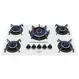 Cooktop 5 Bocas a Gás Itatiaia Itaplus com Tripla Chama e Mesa de Vidro Superautomático Branco Bivolt