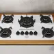 Cooktop 5 Bocas a Gás Itatiaia Itaplus com Tripla Chama e Mesa de Vidro Superautomático Branco Bivolt