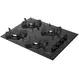 Cooktop 4 Bocas a Gás Dako Pratiko Mesa de Vidro Mega Chama Acendimento Superautomático Preto Bivolt