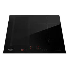 Cooktop 4 Bocas de Indução Dako Diplomata Elétrico Painel Touch Mesa de Vitrocerâmica Preto 220V