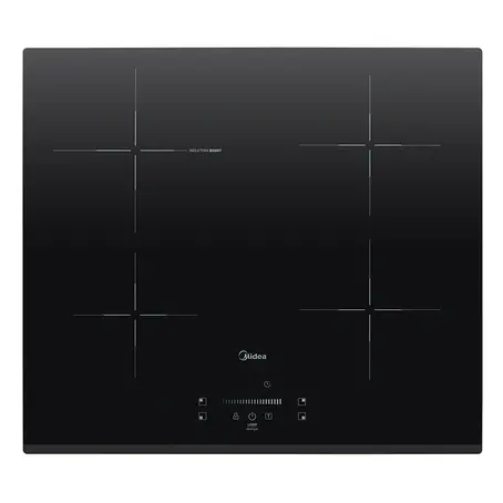 Cooktop 4 Bocas de Indução Midea Even Pro com Mesa de Vitrocerâmica Digital Touch Preto 220V