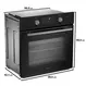 Forno Elétrico de Embutir 68 Litros Midea TSD62 Digital com Airfryer e Grill Preto 220V