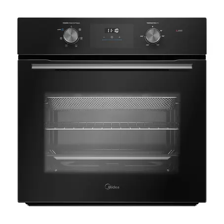Forno Elétrico de Embutir 80 Litros Midea TST80P2 Digital com Airfryer Duplo Grill Preto 220V