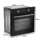 Forno Elétrico de Embutir 80 Litros Midea TST80P2 Digital com Airfryer Duplo Grill Preto 220V