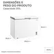 Freezer Horizontal Midea 293 Litros 01 Porta MDRC411FZD013 Flexbeer Inverter Turbo Freezer Branco Bivolt
