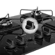 Cooktop 5 Bocas a Gás Brastemp BDD75BE Grades de Ferro Mesa de Vidro Superautomático Preto Bivolt