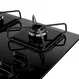 Cooktop 5 Bocas a Gás Brastemp BDD75BE Grades de Ferro Mesa de Vidro Superautomático Preto Bivolt