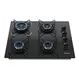 Cooktop 4 Bocas a Gás Itatiaia ItaMega Mesa de Vidro Acendimento Superautomático Preto Bivolt