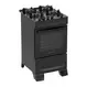 Fogão 4 Bocas à Gás Atlas Top Glass Acendimento Automático e Mesa de Vidro Preto Bivolt