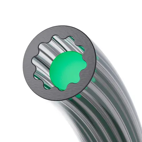 Tubo PTFE Creality Baixa Resistência Formato Estrela para Filamento 1,75 mm