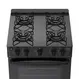 Fogão 4 Bocas à Gás Atlas Havana Glass com Acendimento Automático Mesa Esmaltada Preto Bivolt