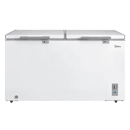 Freezer Horizontal Midea 418 Litros 2 Portas MDRC564FZD013 Turbo Freezer Inverter Branco Bivolt