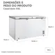 Freezer Horizontal Midea 418 Litros 2 Portas MDRC564FZD013 Turbo Freezer Inverter Branco Bivolt