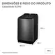 Máquina de Lavar Midea 16,5Kg MA512W165/GK-04 Wave Impeller Função Turbo Titanium 110V