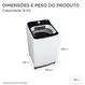 Máquina de Lavar Midea 16Kg MA512W160A/WK04 Wave Agitator Função Turbo Branca 110V