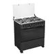 Fogão 6 Bocas a Gás Esmaltec Caribe 6081 Acendimento Automático e Mesa Inox Preto Bivolt
