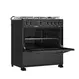 Fogão 6 Bocas a Gás Esmaltec Caribe 6081 Acendimento Automático e Mesa Inox Preto Bivolt