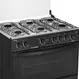 Fogão 6 Bocas a Gás Esmaltec Caribe 6081 Acendimento Automático e Mesa Inox Preto Bivolt