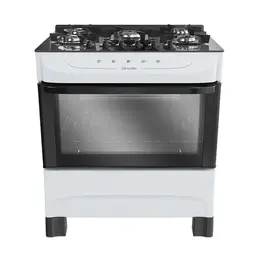 Fogão 5 Bocas a Gás Mueller MFV5BB Mesa de Vidro e Acendimento Automático Branco Bivolt