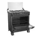 Fogão 5 Bocas a Gás Mueller MFI5BA Mesa de Inox Acendimento Manual e Queimador Ultra Chama Preto
