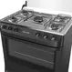 Fogão 5 Bocas a Gás Mueller MFI5BA Mesa de Inox Acendimento Manual e Queimador Ultra Chama Preto